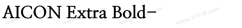 AICON Extra Bold字体转换